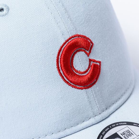 Kappe New Era - 9FORTY Summer Washed - Chicago Cubs - Pastel Blue / Scarlet