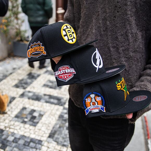 Kappe Mitchell & Ness - Conference Patch Snapback Vntg - Boston Bruins - Black
