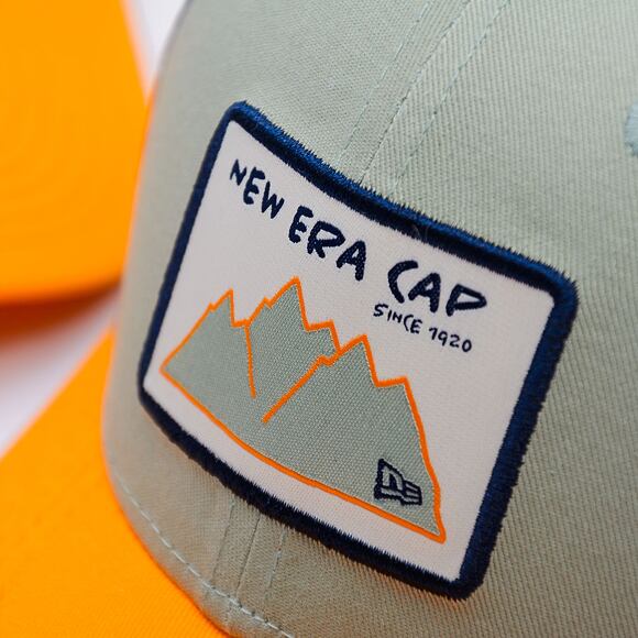 Kinder Cap New Era - Outdoor 9FORTY TRUCKER - Mintgrün / Papaya Orange