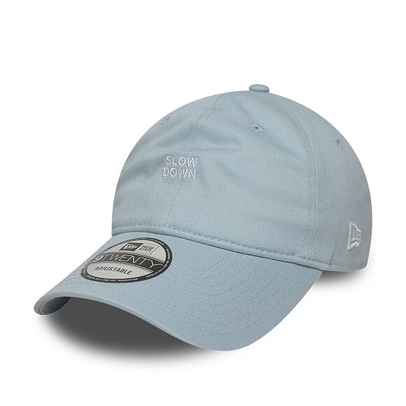 Kappe New Era - Slogan 9TWENTY Slow Down - Baby Blue / White