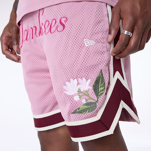 Shorts New Era - MLB Floral Mesh - NY Yankees - Pink