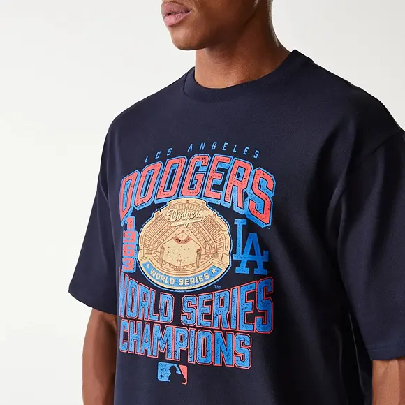 T-Shirt New Era - MLB World Series Oversized Tee - LA Dodgers - Navy