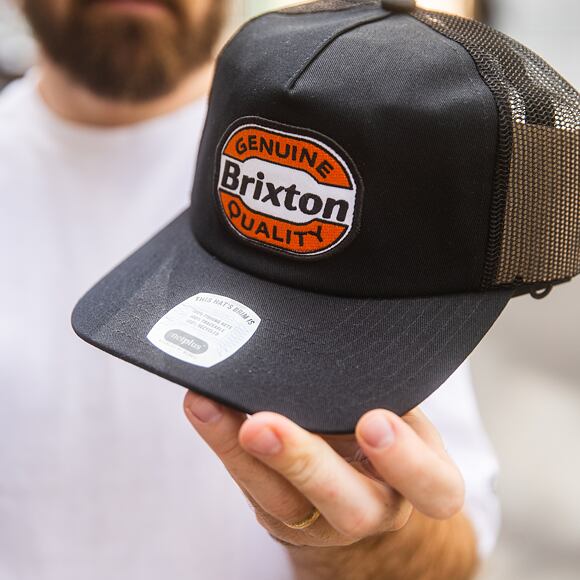 Kappe Brixton Keaton MP Trucker Hat - Black/Black