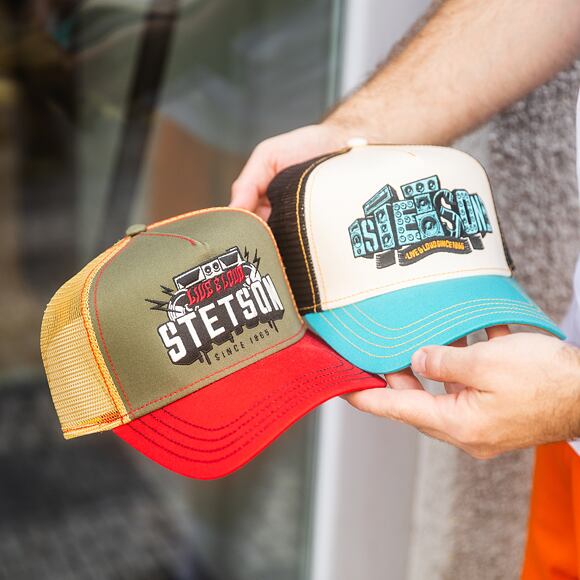 Kappe Stetson - Trucker Cap Soundbox - Turquoise/Beige