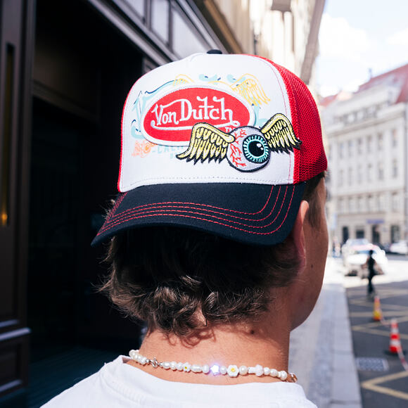 Kappe Von Dutch - Trucker - Patches - White/Red