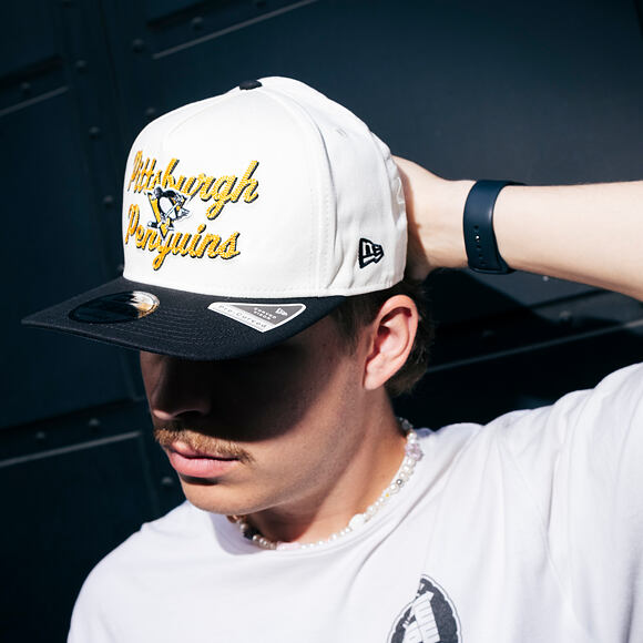 Basecap New Era - NHL Chainstitch 9FIFTY A-Frame - Pittsburgh Penguins - Chrome White
