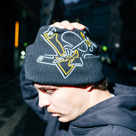 Mütze Mitchell & Ness - NHL Line Light Knit - Pittsburgh Penguins - Black