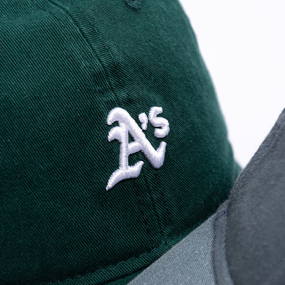 Kappe New Era - MLB Washed Mini Logo 9TWENTY - Oakland Athletics - Dark Green