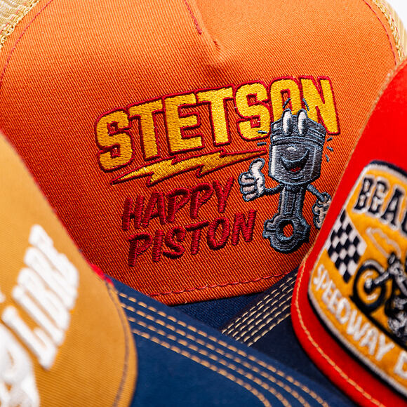 Kappe Stetson - Trucker Cap Piston - Navy/Burned Orange