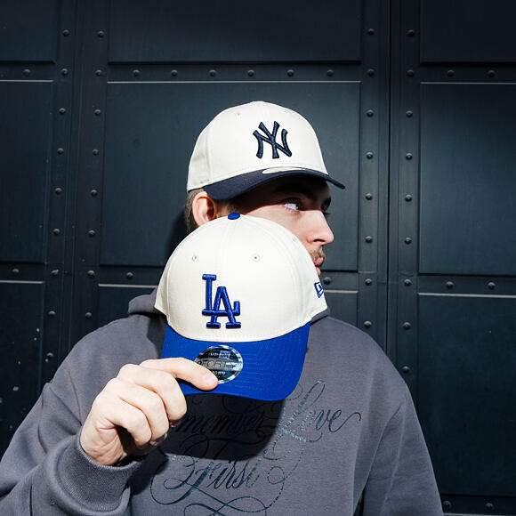 Kappe New Era - MLB Colorblock 9FORTY M-CROWN - LA Dodgers - Cream