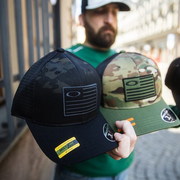 Kappe Oakley - Si Multicam Flag 110 Snapbck Cap - Black Multicam
