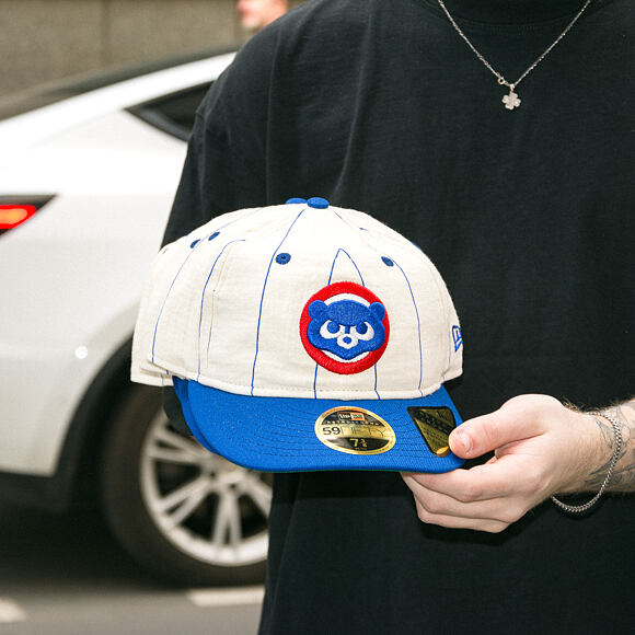 Kappe New Era - MLB Retro Linen Pinstripe 59FIFTY Retro Crown - Chicago Cubs - Team Color