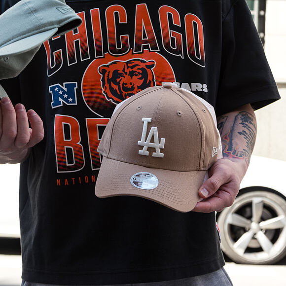 Damen Kappe New Era - MLB Linen 9FORTY - LA Dodgers - Camel