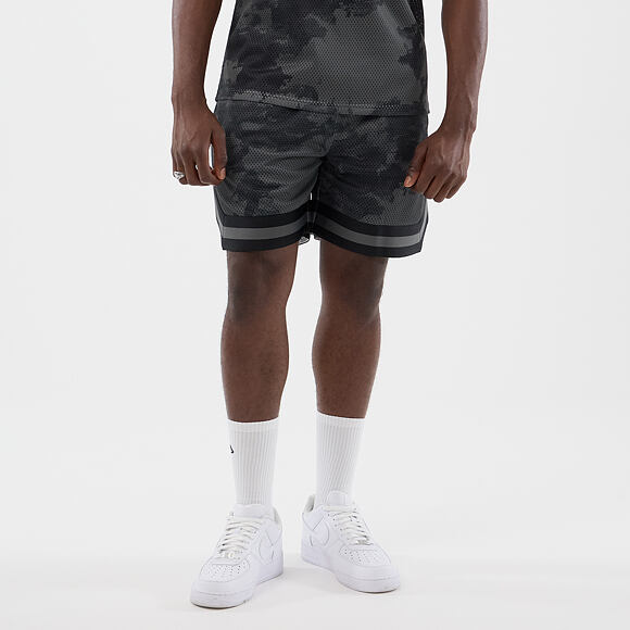 Shorts New Era - Branded Print Mesh Shorts - Black