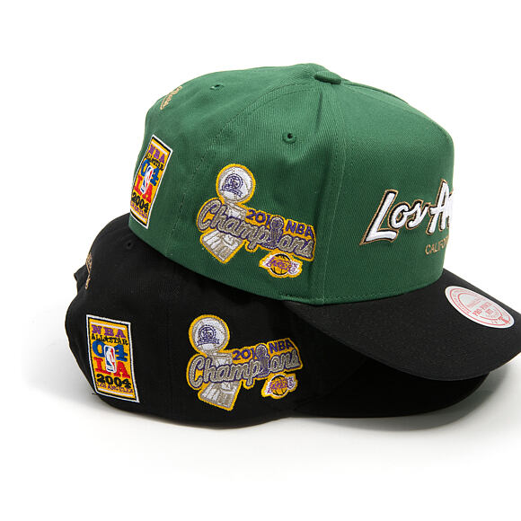 Kappe Mitchell & Ness - NBA - La Script 2.0 - Los Angeles Lakers - Green/Black