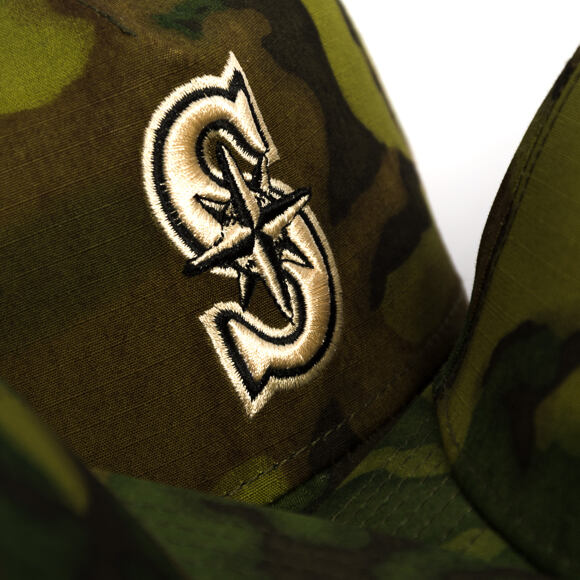 Kappe New Era - MLB Ripstop Camo 59FORTY - Seattle Mariners - Woodland Camo