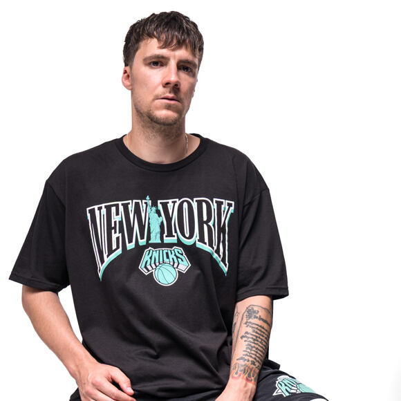 T-Shirt Mitchell & Ness - In The City Wordmark Tee - NBA - New York Knicks -Black
