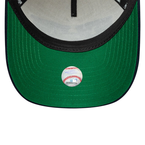 Kappe New Era - MLB Wordmark Suede 9FORTY A-Frame - NY Yankees - Cream / Navy