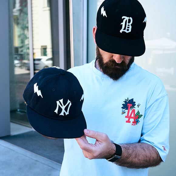 Kappe New Era - MLB IMAGE DROP Heritage 9FIFTY Retro Crown - Atlanta Braves - Black
