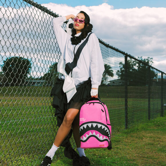 Rucksack Sprayground - Shark Central Pink Embroidered Shark Backpack