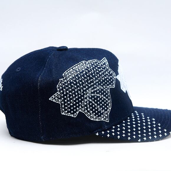 Kappe Mitchell & Ness - NBA Run Stitch Pro Snapback - New York Knicks - Blue