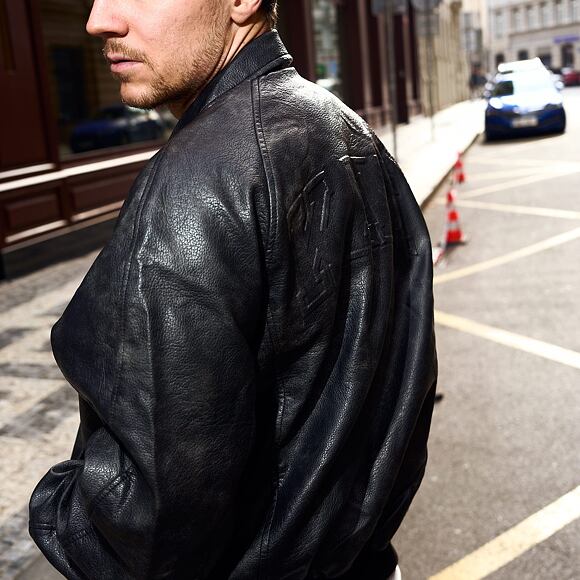 Jacke Karl Kani - Signature PU Leather Bomber Jacket - Black