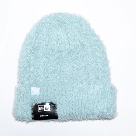 Damen Mütze New Era Womens Fluffy Beanie Sky Blue/White