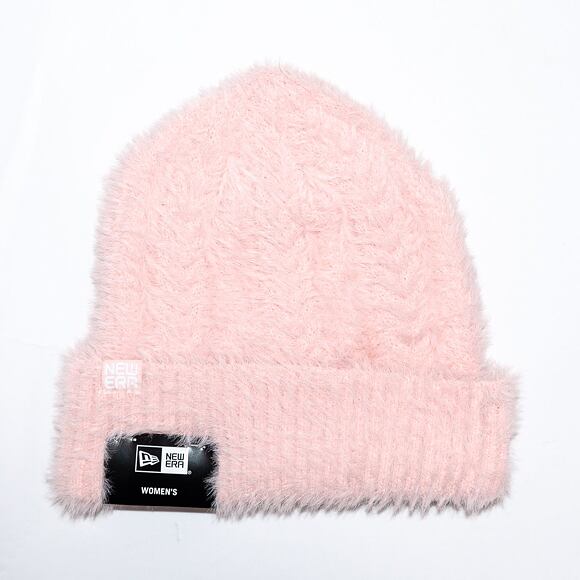 Damen Mütze New Era Womens Fluffy Beanie Pink/White