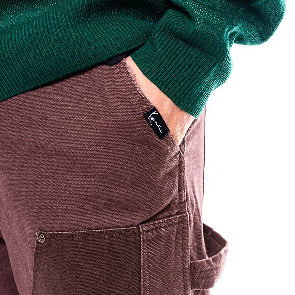 Hose Karl Kani OG Washed Patchwork Carpenter Pants braun/taupe