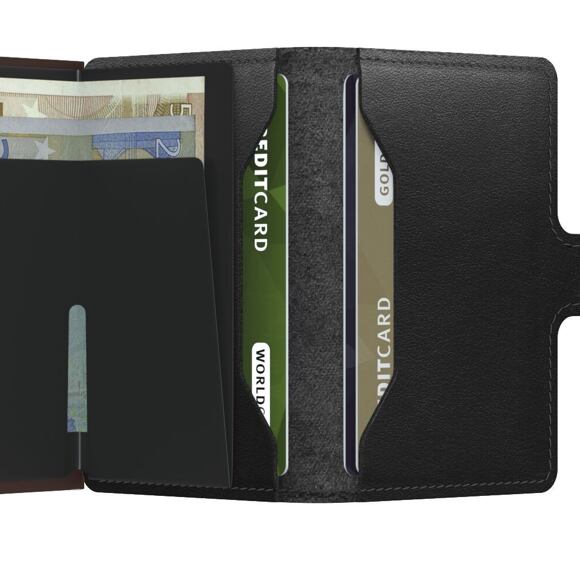 Geldbörse Secrid Miniwallet Original Black & Brown