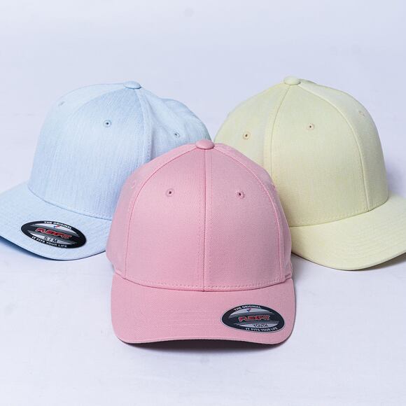 Kinder Kappe Yupoong Flexfit - Flexfit Wooly Combed - Pink