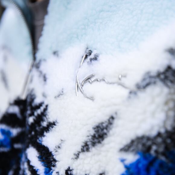 Jacke Karl Kani Metal Signature Ice Tiger Teddy Troyer black/off white/light grey