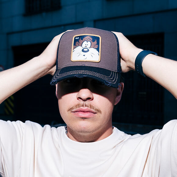 Kappe Capslab - Looney Tunes Trucker - Distress Taz - Black /Brown