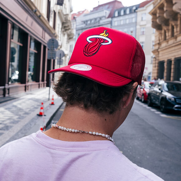 Kappe Mitchell & Ness - Evergreen Trucker - Miami Heat - Red