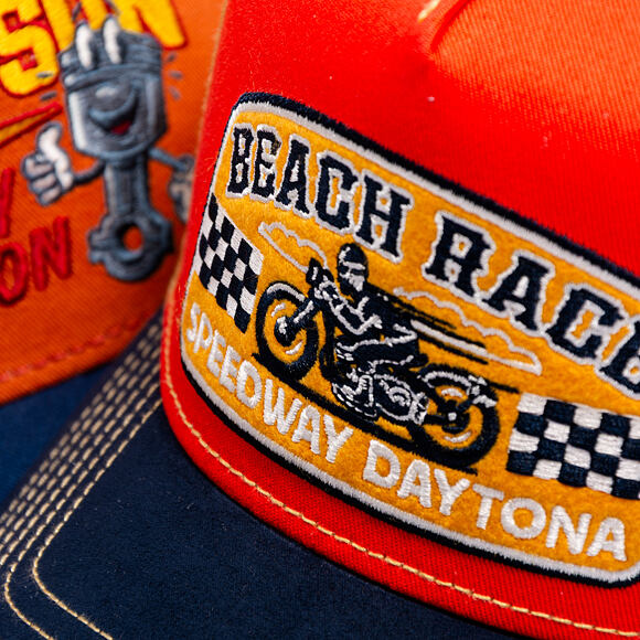Kappe Stetson - Trucker Cap Beach Race by FWS - Blue/Orange