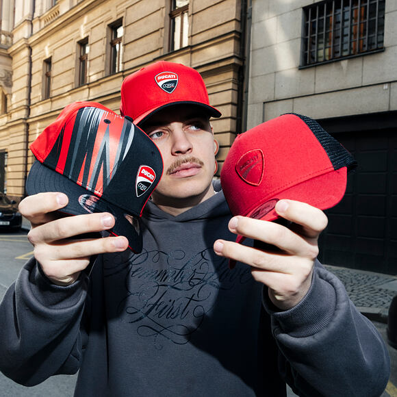 Kappe New Era - Ducati Motor Print 9SEVENTY Stretch-Snap - Black