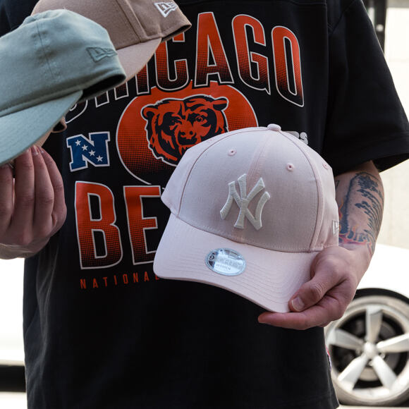 Damen Kappe New Era - MLB Linen 9FORTY - NY Yankees - Blush Pink