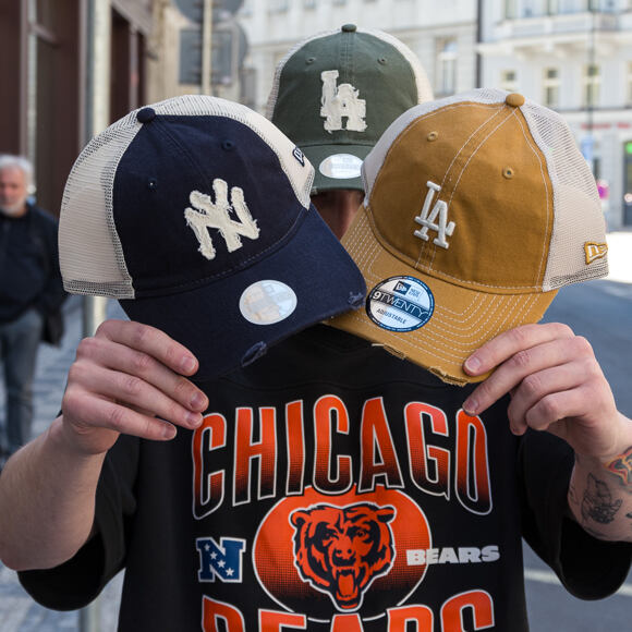 Kappe New Era - MLB Cotton Canvas Trucker 9TWENTY - LA Dodgers - Dusted Ochre
