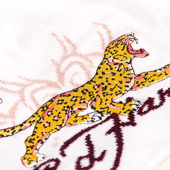 Mütze Ed Hardy - Unisex Leopard Logo Beanie Hat - Ecru