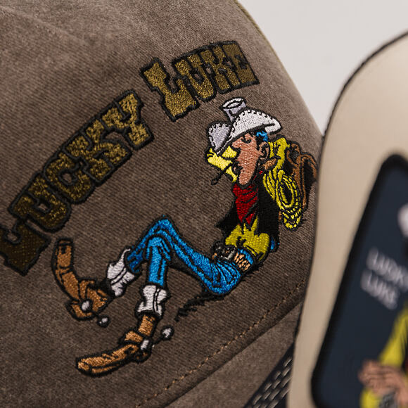Kappe Capslab - Lucky Luke A-Frame - Bullet Holes Distressed - Olive