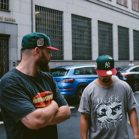 Kappe New Era 59FIFTY MLB "Leaf Drop" WS Patch - NY Yankees - Green / White