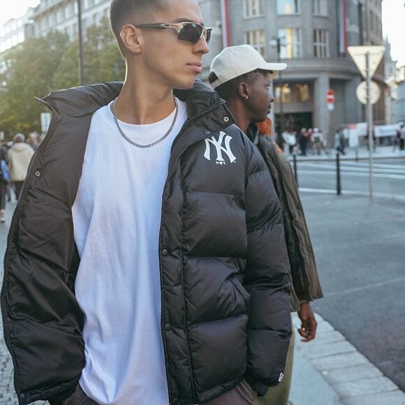 Jacke New Era - Nylon Puffer - NY Yankees - Black / White
