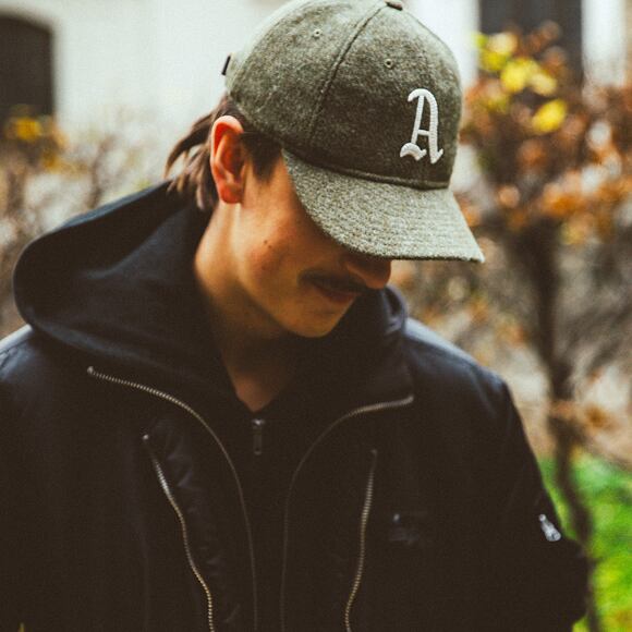 Kappe New Era - 9FIFTY Retro Crown Harris Tweed - Oakland Athletics - New Olive