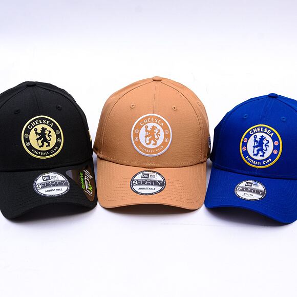 Kappe New Era - Pop Outline 9FORTY - Chelsea FC Lion Crest - Ochre / White