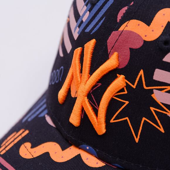Kinderkappe New Era - MLB Kids Print 9FORTY - NY Yankees - Navy / Papaya Orange