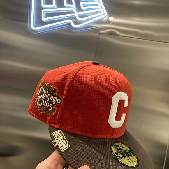 Kappe New Era - MLB Visor Clip 59FIFTY - Chicago Cubs - Rust / Brown
