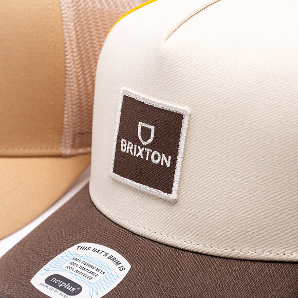 Kappe Brixton - Alpha Block X C Mp Mesh Cap - Golden Glow/Off White/Deep Brown
