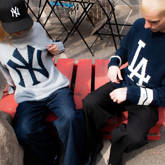 Strickpullover New Era - MLB Sweater Knit - NY Yankees - Heather Grey