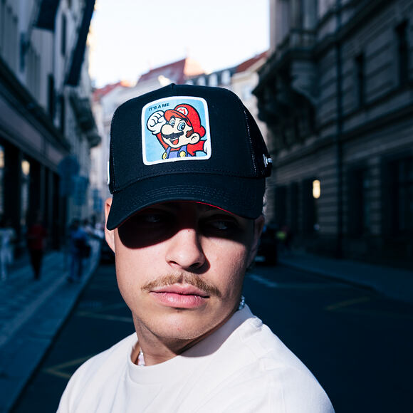 Kappe Capslab Trucker - Nintendo - Super Mario - Schwarz / Himmelblau