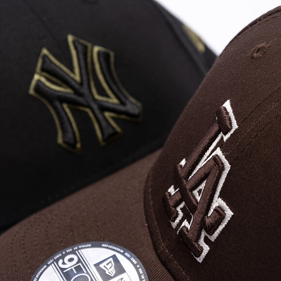 Kappe New Era - MLB Team Outline 9FORTY - LA Dodgers - Brown / Stone